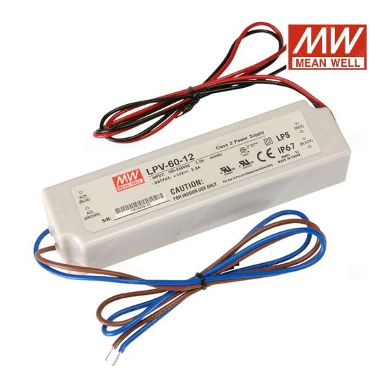 MEAN WELL TÁPEGYSÉG LPV-60-12 60W/12V/0-5A