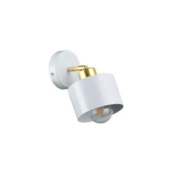 E27 LED Elza fali lámpa, mozgatható x1 fehér + arany