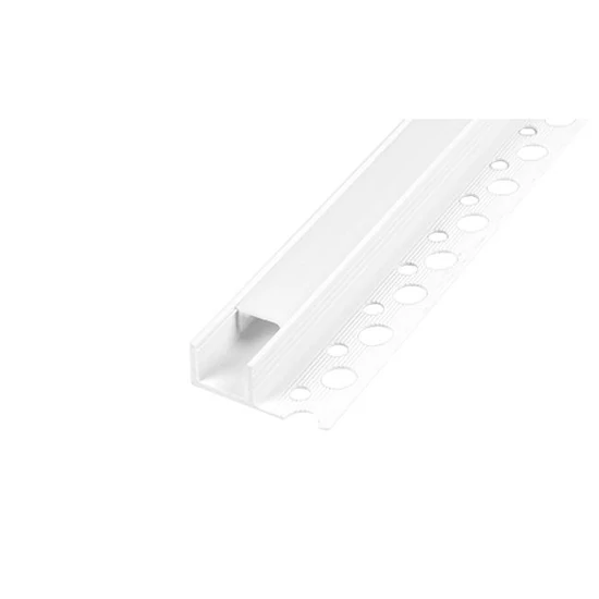 Pvc led profil 33x12 süllyesztett  fehér 2m tejes	fedlap