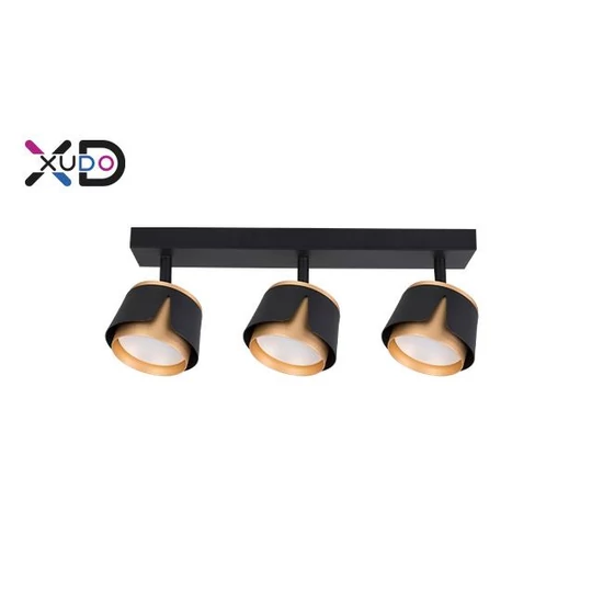 Led fali, mennyezeti lámpa x3 fekete+arany gx53 foglalat