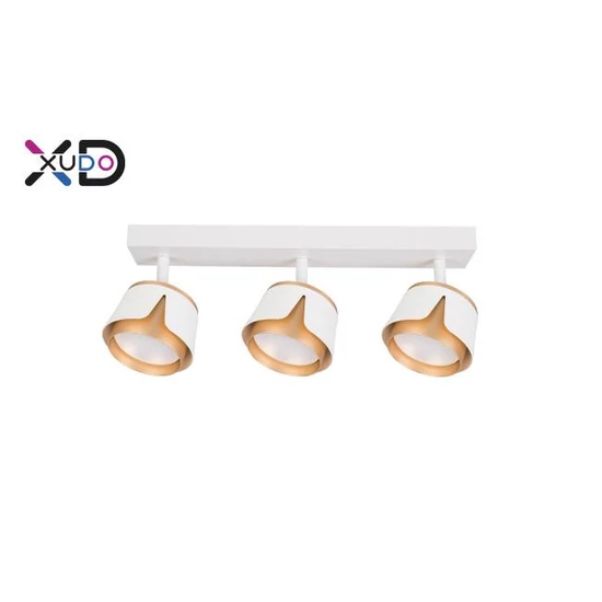 LED fali, mennyezeti lámpa x3 fehér + arany GX53 foglalat