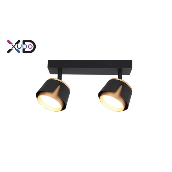 LED fali, mennyezeti lámpa x2 fekete+arany GX53 foglalat