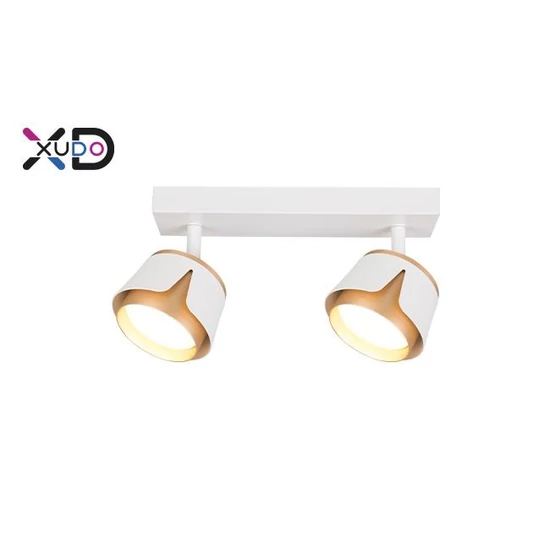 LED fali, mennyezeti lámpa x2 fehér + arany GX53 foglalat