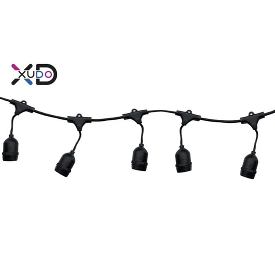 LED füzér 10m 10x E27 1W-os izzókkal