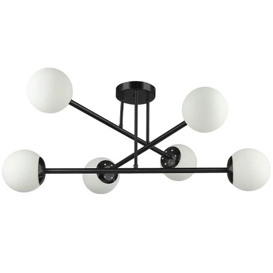 Bali-12 led csillár 77cm e27x6 fekete