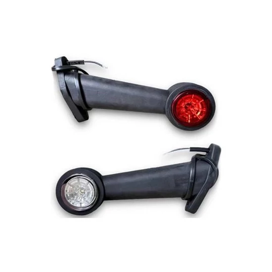 Led jelzőlámpa 12-24v fehér + piros 2 db