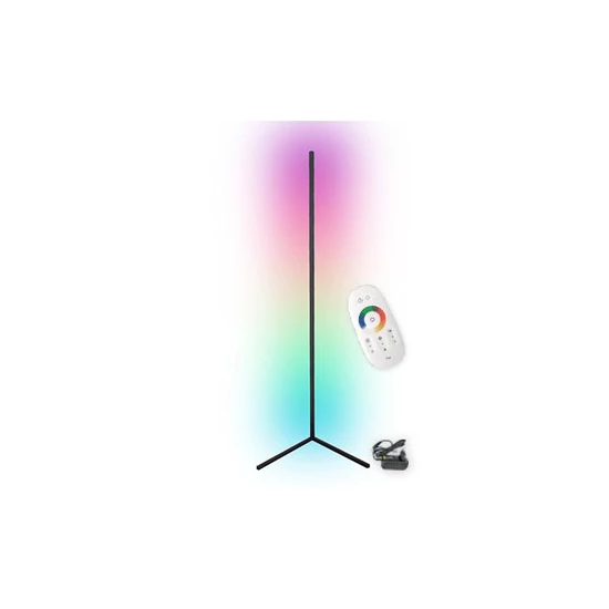 LED állólámpa RGB 20W 140cm fekete