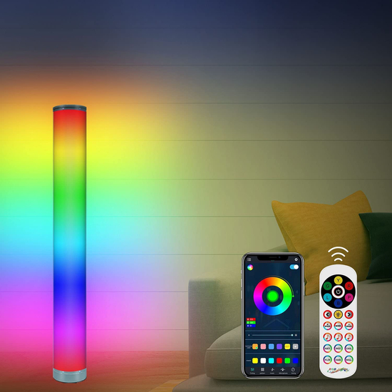 Led RGB állólámpa távirányító, Bluetooth-alkalmazás zeneszinkronizálás