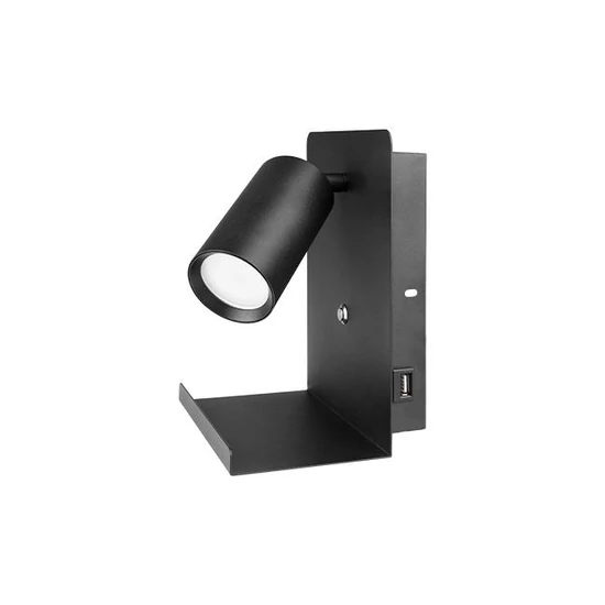 Kaliso GU10 fali olvasólámpa 150mm Fekete