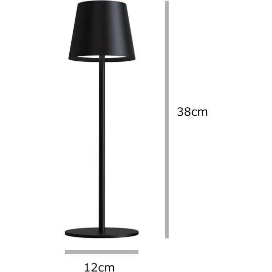 LED asztali lámpa 4000-6000K 3,5W tölthető akkumulátor, fényerőszabályzós