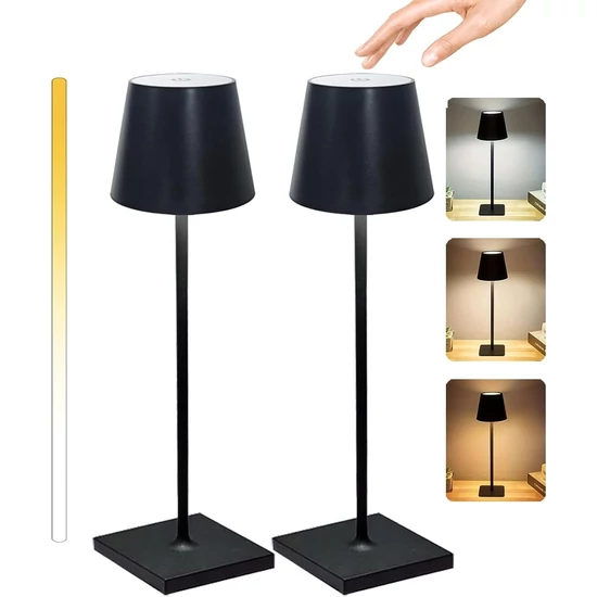 LED asztali lámpa 4000-6000K 3,5W tölthető akkumulátor, fényerőszabályzós