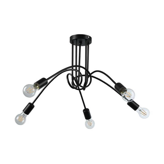 E27 led csillár nido x5 fekete