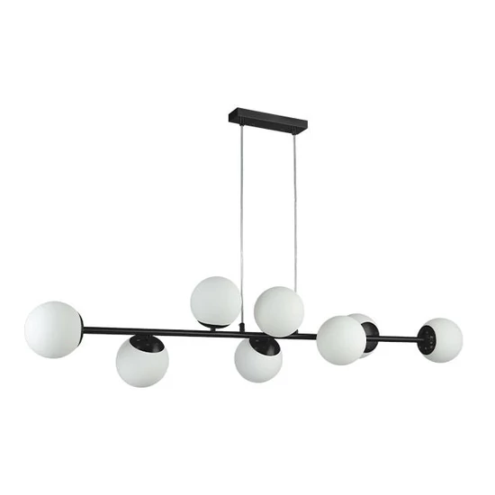 E27 bali-12 függőlámpa 120cm x8 fekete