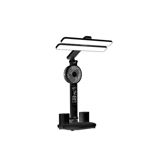 Led asztali lámpa beépített ventilátorral 3000-6000k fekete