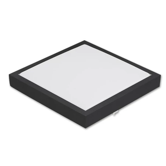 Felületre szerelhető négyzet alakú LED panel 12W 4000K fekete