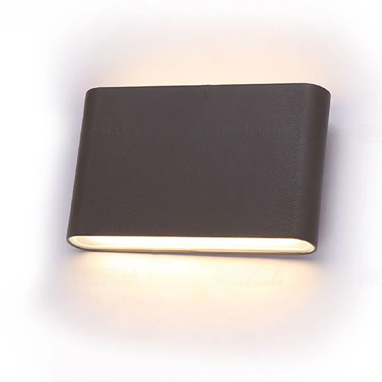 Kültéri falra szerelhető lámpatest, fekete, led 2x3w, 4000k, ip54