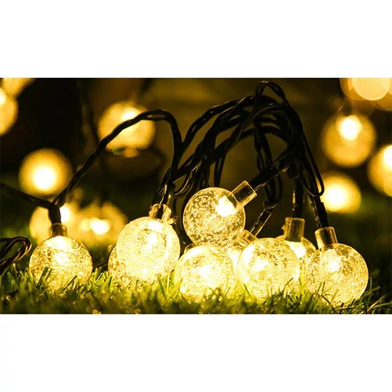 Napelemes LED füzér 40 LED 785cm kerek