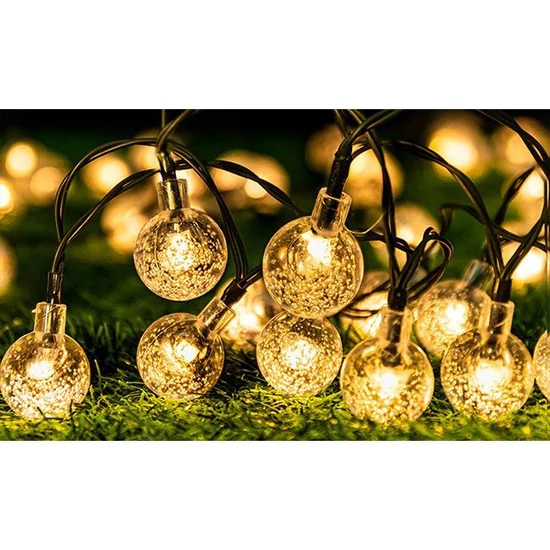 Napelemes LED füzér 40 LED 785cm kerek