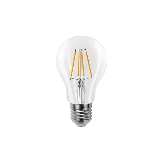 LED izzó E27 Izzószál 3 szabályozható A60 2700K 6W Átlátszó