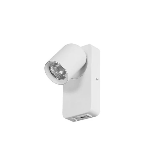 Timo gu10 fehér fali olvasólámpa usb a+c