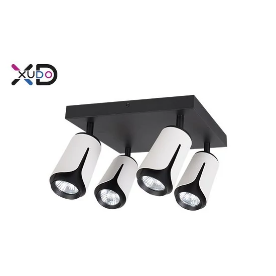 Gu10 led fali lámpa x4 fehér + fekete négyzet