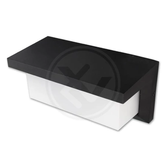 Homlokzati lámpatest Lagos 230V 12W fekete 4000K
