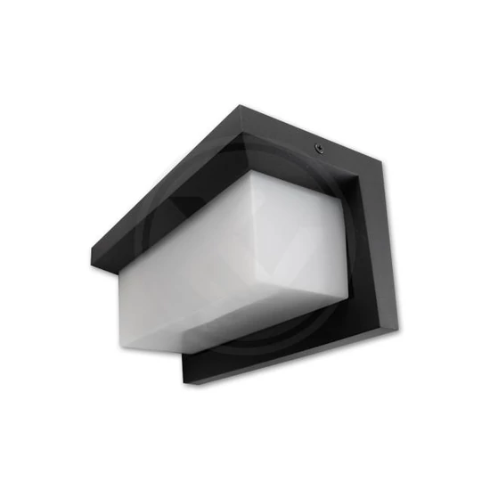 Homlokzati lámpatest Lagos 230V 12W fekete 4000K