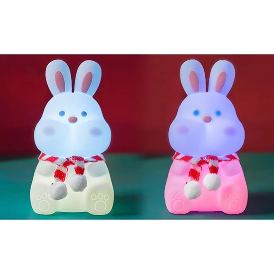 Nyúl LED gyerek éjszakai lámpa RGBWW