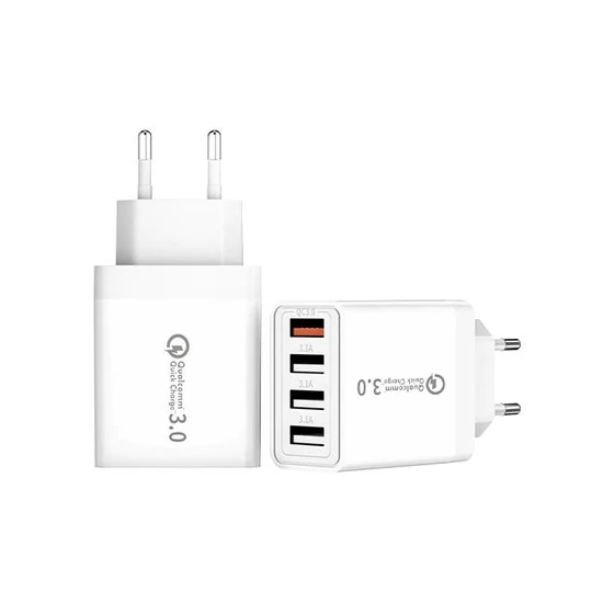 Gyorstöltő 20W 4xUSB-A fehér tápegység