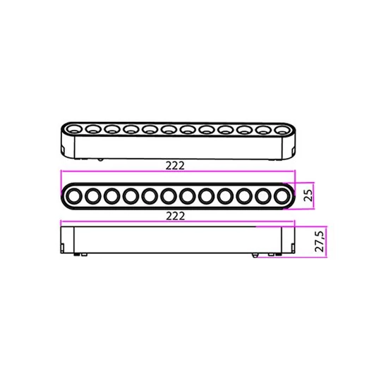 Luxo LED lámpa 48V 12W 4000K Linea 24° fehér