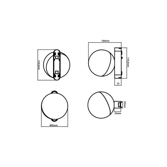Luxo LED lámpa 48V 10W 4000K Sferis 120° fehér