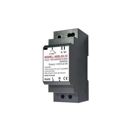 Din sínes tápegység 12v 30w 2,5a ip20