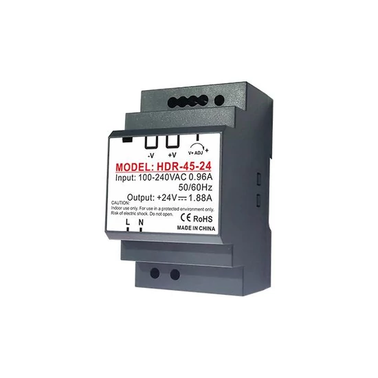 Din sínes tápegység 24v 45w 1.88a ip20