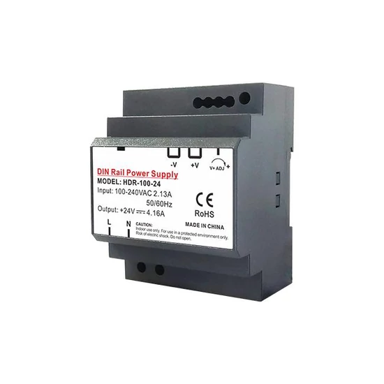 Din sínes tápegység 24v 100w 4.16a ip20