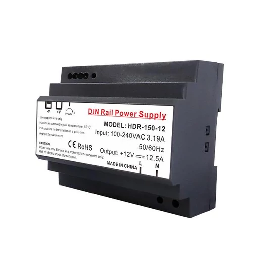 Din sínes tápegység 12v 150w 12,5a ip20