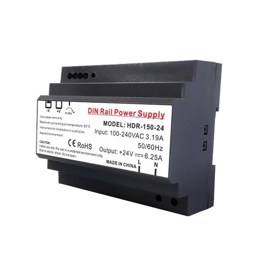 Din sínes tápegység 24v 150w 6.25a ip20