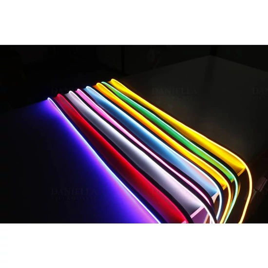 LED szalag neon flex jég kék, 5m, IP65,12V DC, 6W/fm, 300lm/m, 120LED/m, SMD2835