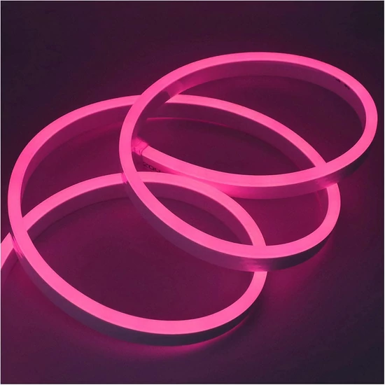 LED szalag neon flex pink, 5m, IP65,12V DC, 6W/fm, 300lm/m, 120LED/m, SMD2835,