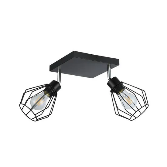 Lámpa e27 led otto mozgatható x2 fekete