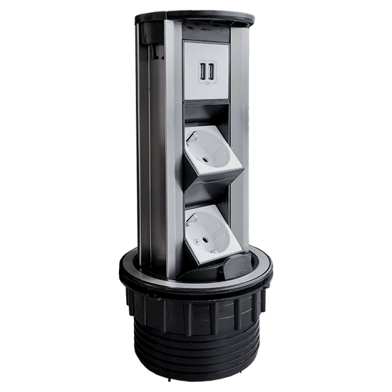 TOWER MULTIPLUGS 6 MODULES INOX