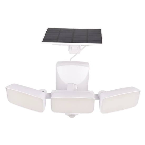 TRIPLE SOLAR FLOODLIGHT 15W IP54 WITH SENSOR, BLAC