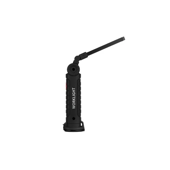 LED zseblámpa 3W COB + 1W LED újratölthető akkumulátor