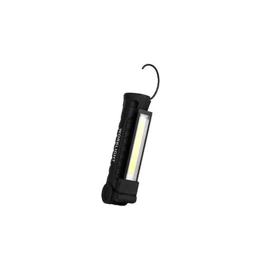 LED zseblámpa 3W COB + 1W LED újratölthető akkumulátor