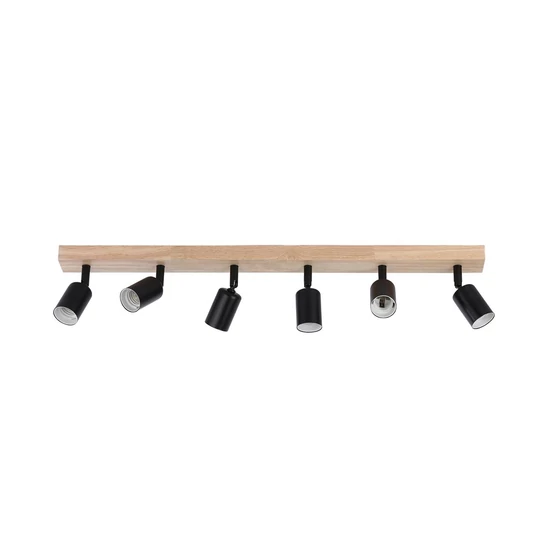 Fali lámpa GU10 LED Dabi mozgatható x6 fekete + WD	
