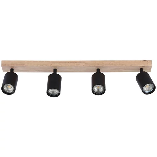 Fali lámpa gu10 led dabi mozgatható x4 fekete + wd