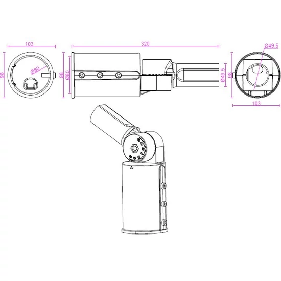 Adapter 80-50 mm-es világítóoszlophoz	