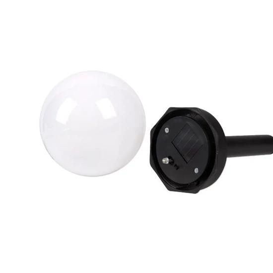 LED napelemes lámpa, leszúrható kerti labda, 25 cm