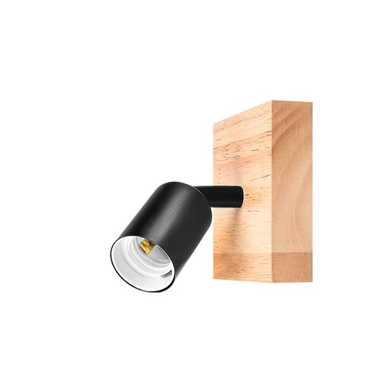 E27 LED Eos mozgatható fali lámpa x1 fekete + WD	