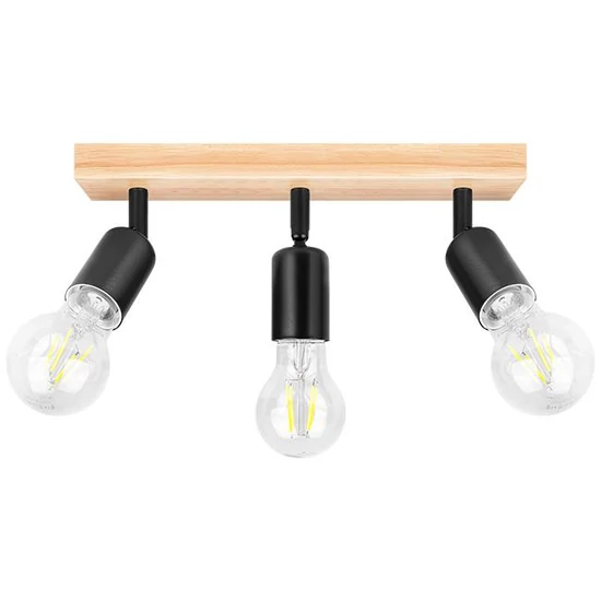 E27 LED Eos mozgatható fali lámpa x3 fekete + WD	
