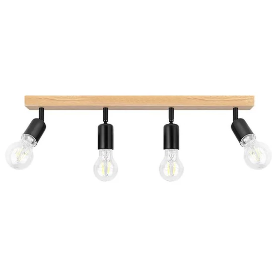 E27 LED Eos mozgatható fali lámpa x4 fekete + WD	